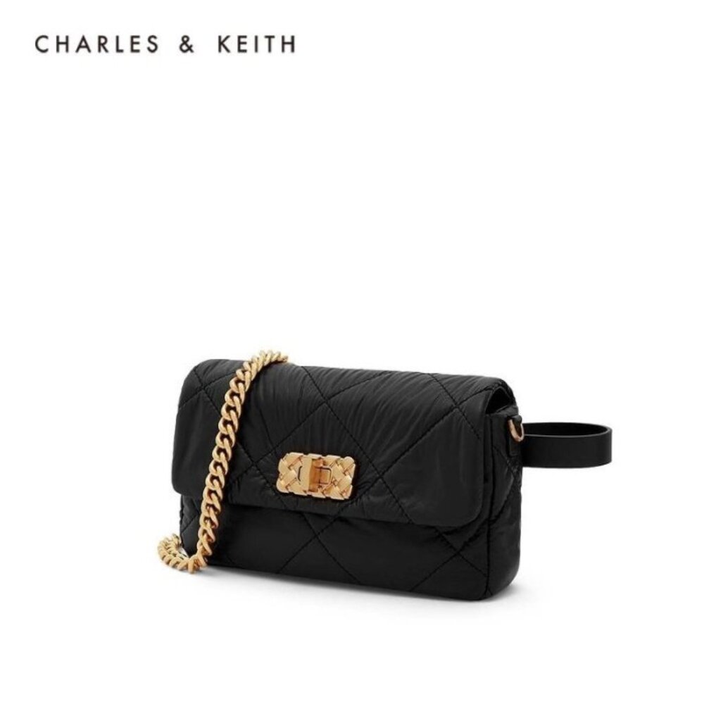 Charles & Keith Black Belt Bag